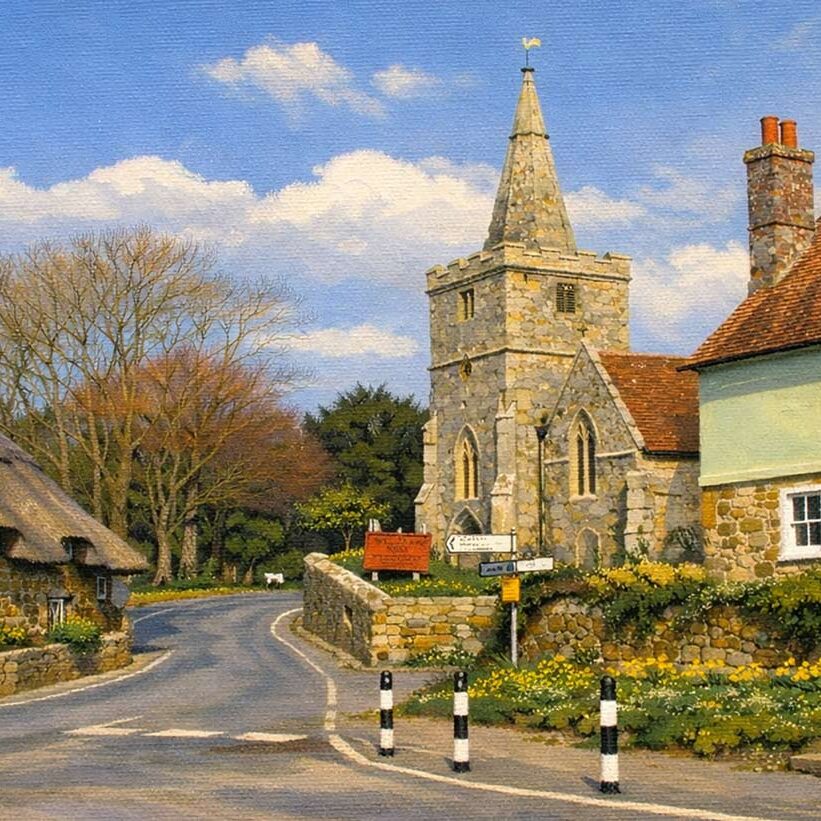 Row of cottages in Shorewell